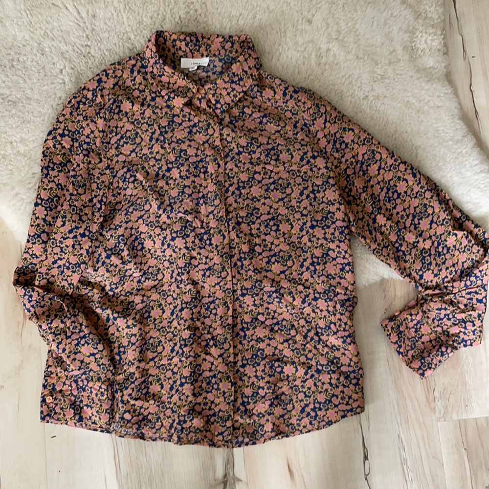 Dillards Silk Floral Top